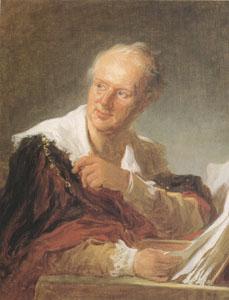 Jean Honore Fragonard Portrait of Diderot (mk05) Norge oil painting art